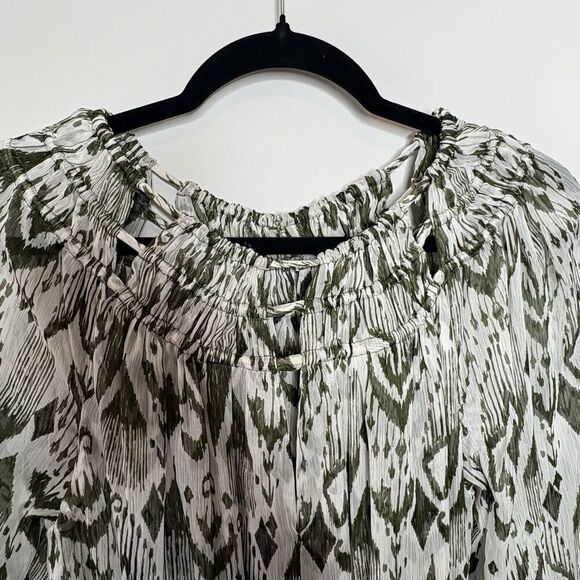 Misa Los Angeles Mercy Green White Elastic Waist Mini Dress Womens Size Small - Picture 5 of 13
